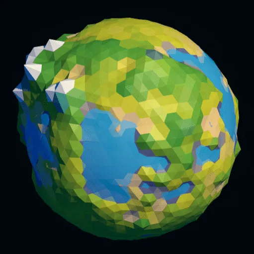 Plate Tectonics Simulation on a Planet