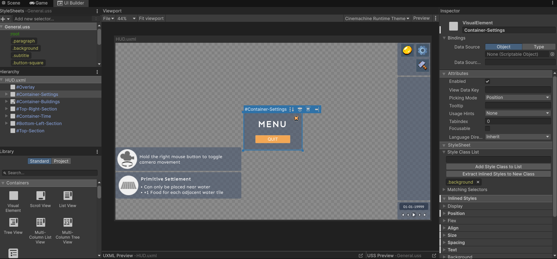 UI Builder Window